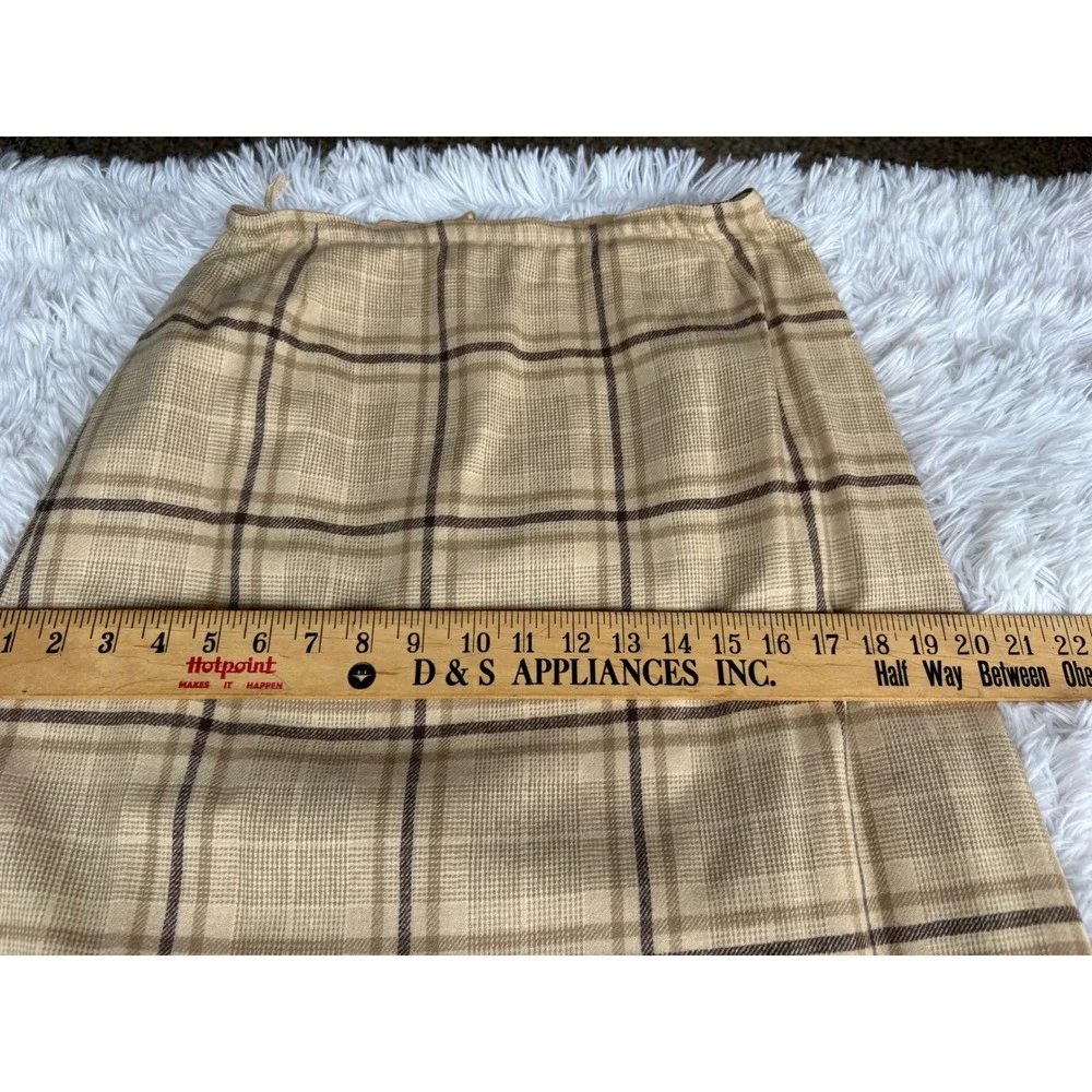 Vintage 60s 70s Pendleton Wool Skirt Suit S Plaid Blazer Academia Mod USA